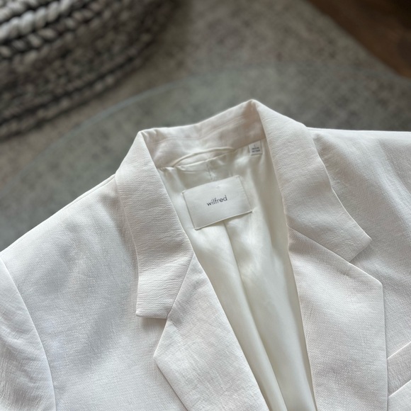 Aritzia Heartbreak White new Business Casual Formal Evening Wedding Blazer Sz L - Picture 12 of 14